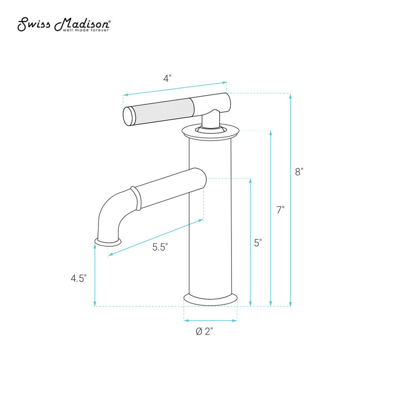 Avallon Single Hole, Single-Handle Sleek, Bathroom Faucet in Matte White