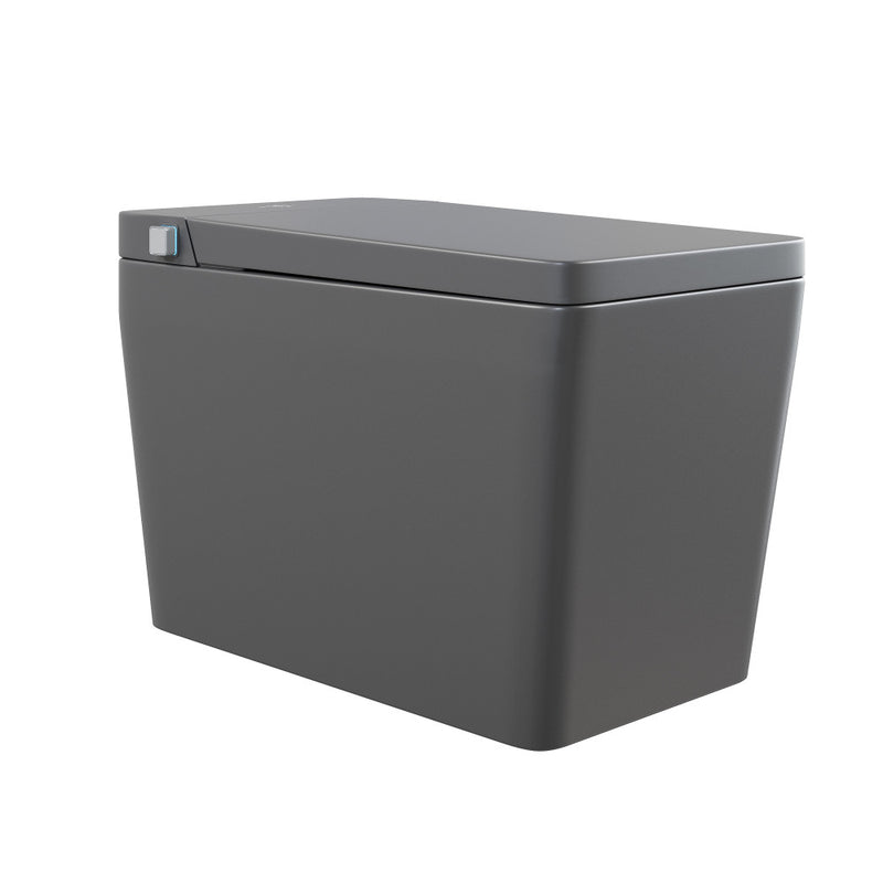 Concorde One Piece Smart Toilet 1.28 GPF in Matte Gray with Heated Bidet, Air Drying, Night Light, Foot Sensor