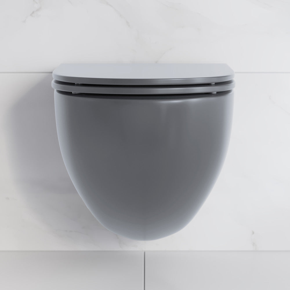 St. Tropez Wall-Hung Toilet Bowl Only in Matte Gray