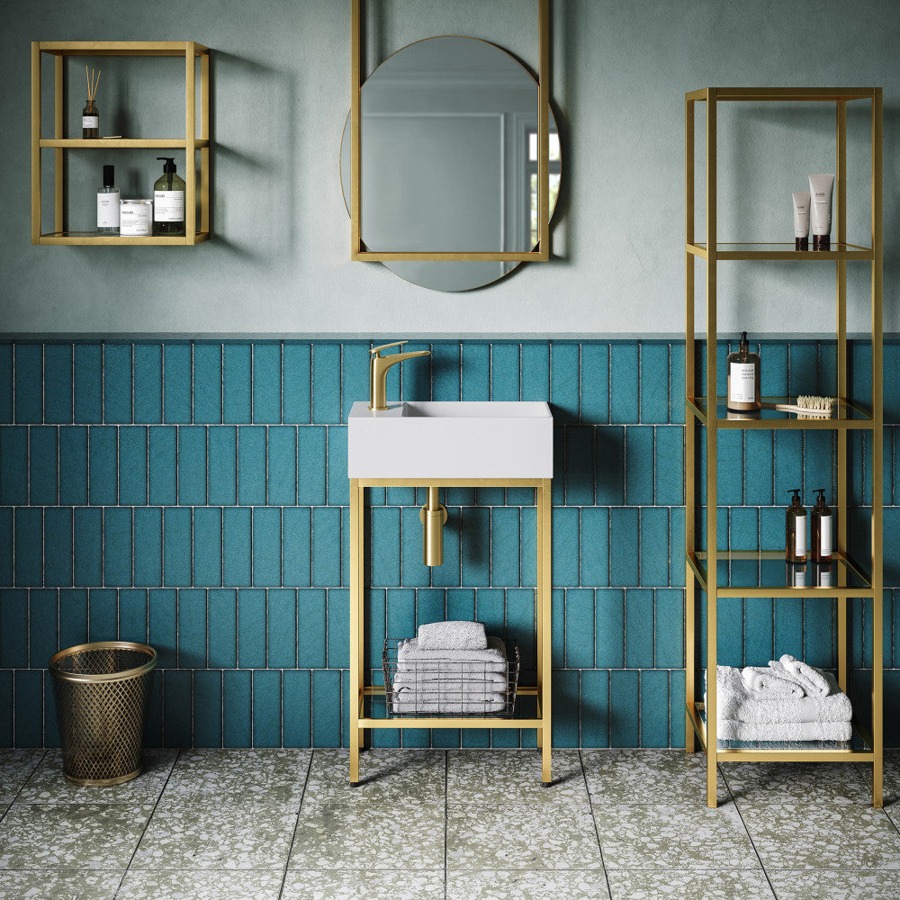 Pierre 35.5" Vanity Mirror in Brushed Gold