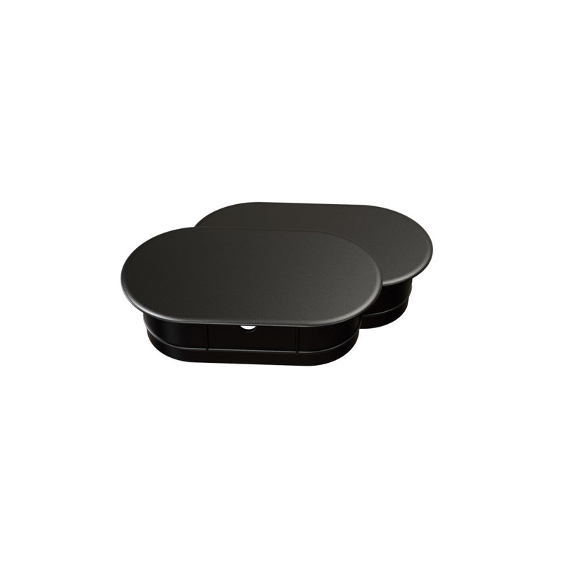 Oval Side Cover Caps in Matte Black