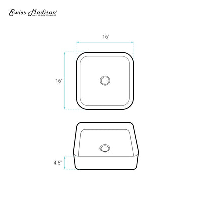 Concorde Ceramic Square Vessel Sink
