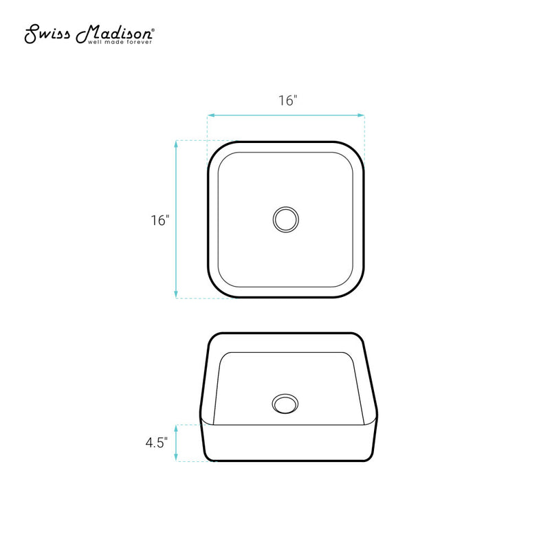 Concorde Ceramic Square Vessel Sink