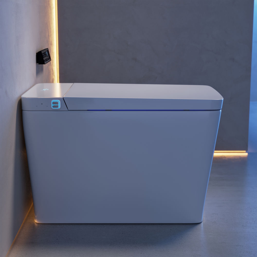 Concorde Smart One-Piece 1.28 GPF Single Top Flush Toilet in Glossy White