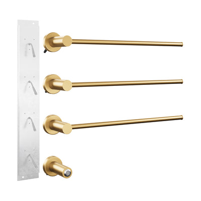 Claire 3-Bar Electric Towel Warmer in Brushed Gold