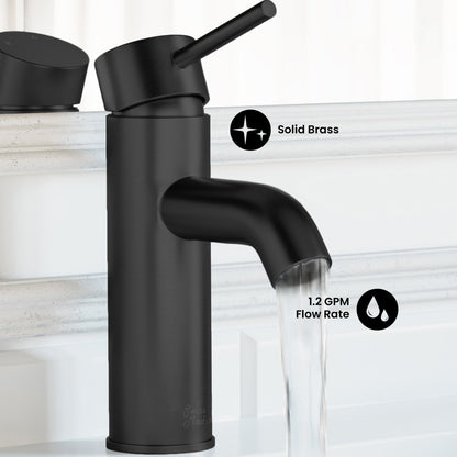 Ivy Single Hole, Single-Handle, Bathroom Faucet in Matte Black