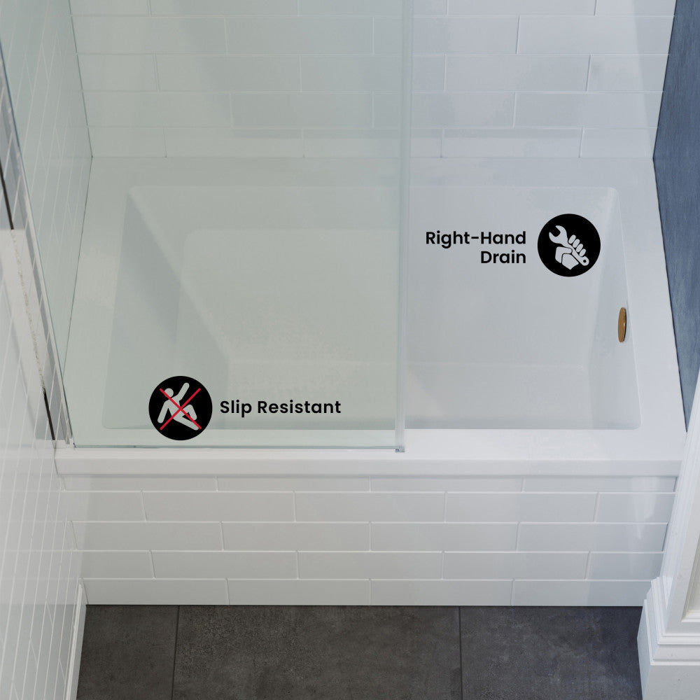 Voltaire 48" x 32" Right-Hand Drain Alcove Bathtub
