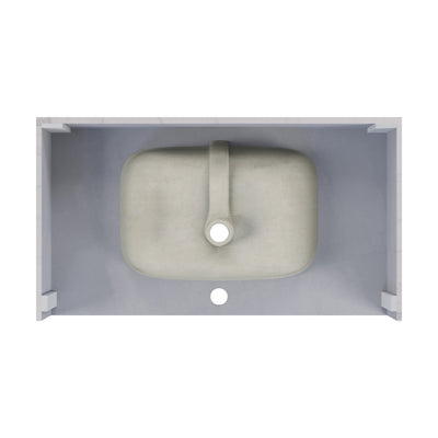 Avancer 36'' Wall Mount Sink In White Marble