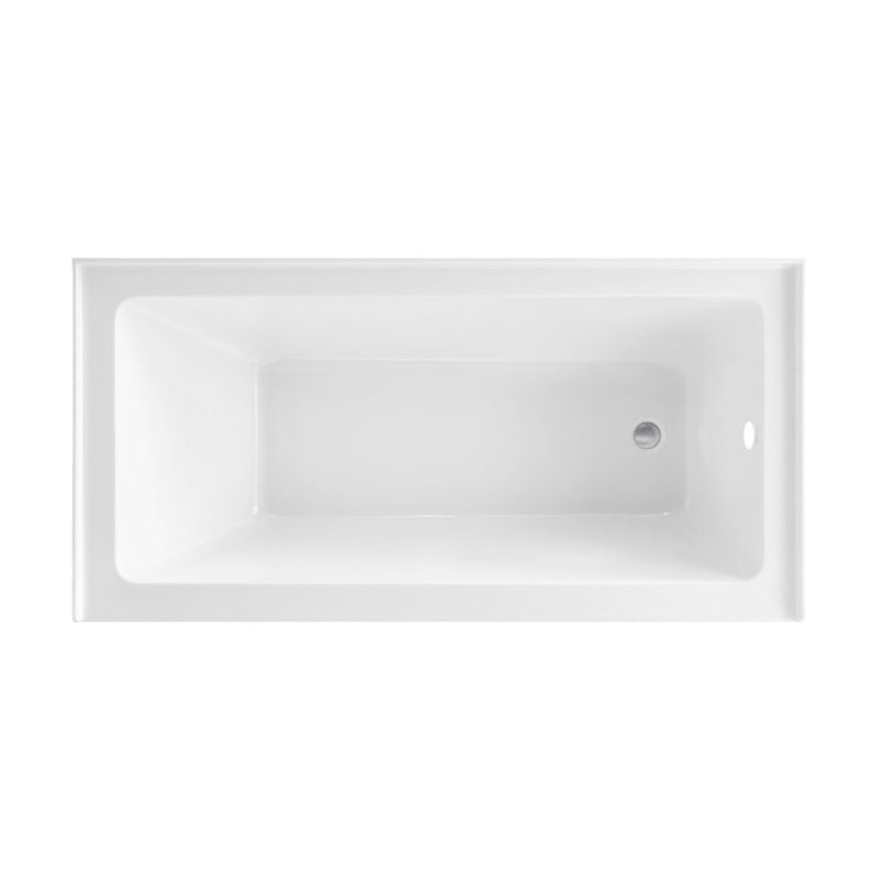 Voltaire 60" x 30" Right Drain Skirted Soaking Bathtub with Apron ADA Height in Glossy White (10 - Pack)