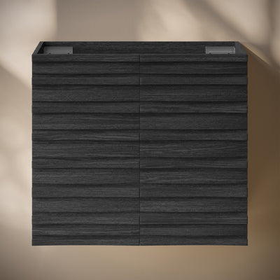 Cascade 24" Wall-Mounted Bathroom Vanity Cabinet without Top in Black Oak