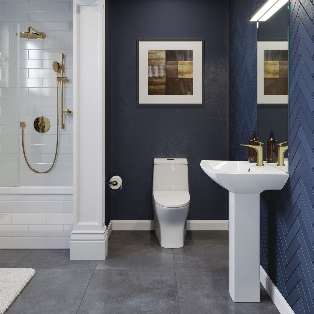 Sublime II One-Piece 10" Rough-in 1.1/1.6 GPF Dual Top Flush Round Compact Toilet in Glossy White