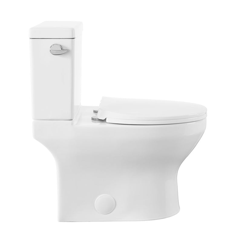 Classe Two-Piece Elongated Left Side Flush Handle Toilet 1.28 gpf