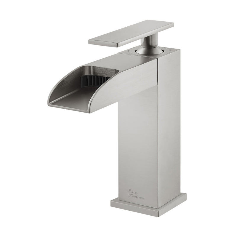 Concorde Single Hole, Single-Handle, Waterfall Bathroom Faucet in Brushed Nickel