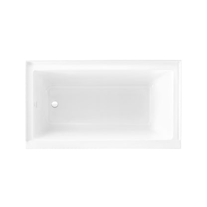 Voltaire 60 x 30 Left Drain Soaking Alcove Bathtub in Glossy White with Integrated Overflow, Drain Included