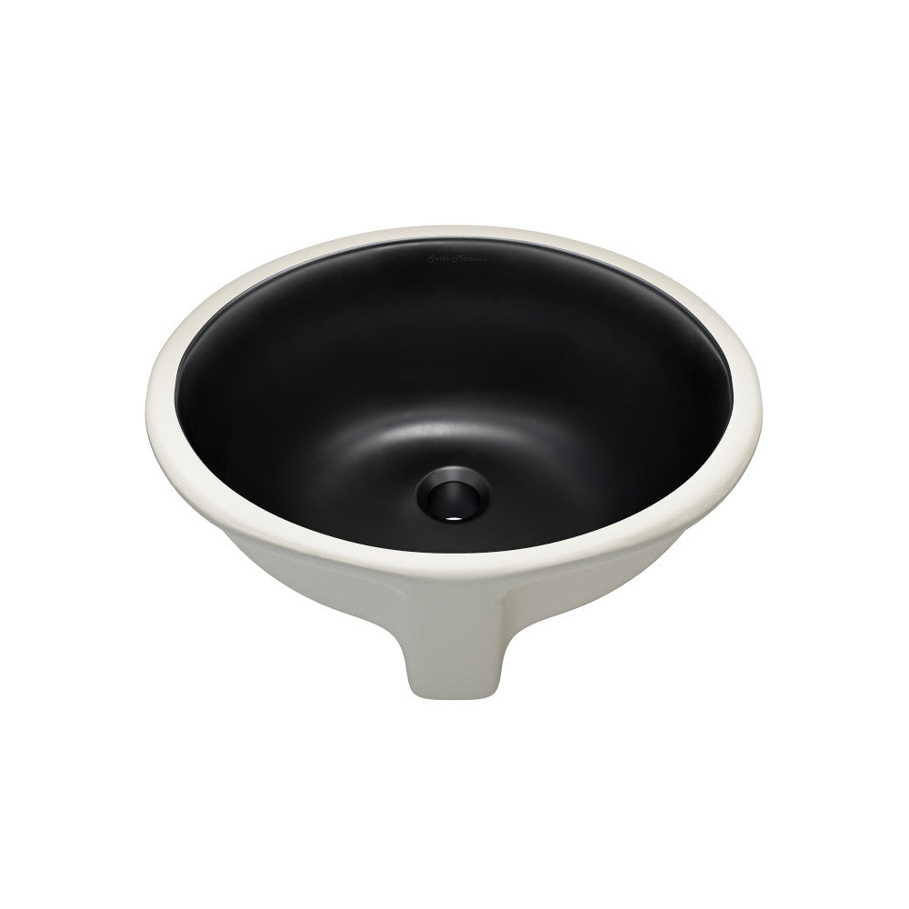 Monaco 19" Ceramic Undermount Bathroom Sink in Matte Black
