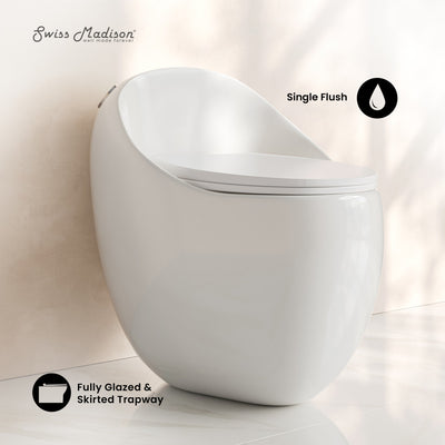 Plaisir II One-Piece Round Toilet Top Flush 1.28 GPF