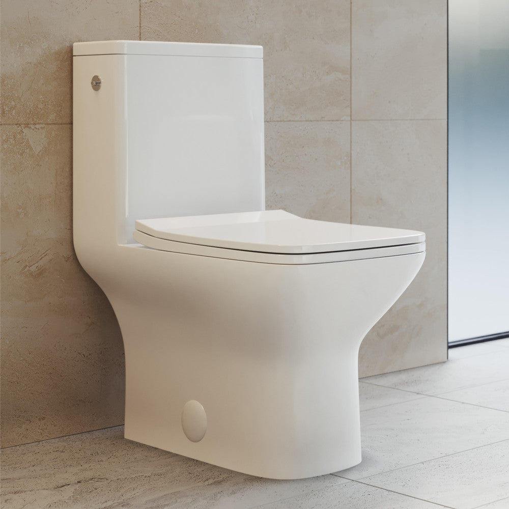 Carre One-Piece Square Toilet Dual-Flush 1.1/1.6 gpf, Touchless