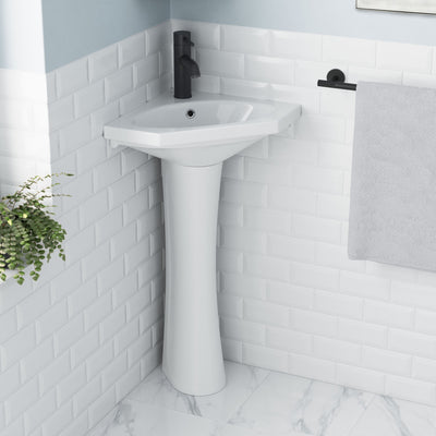 St.Tropez Corner Two-Piece Pedestal Sink