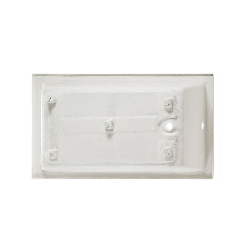 Voltaire 54 x 30 Right Drain Soaking Alcove Bathtub in Glossy White