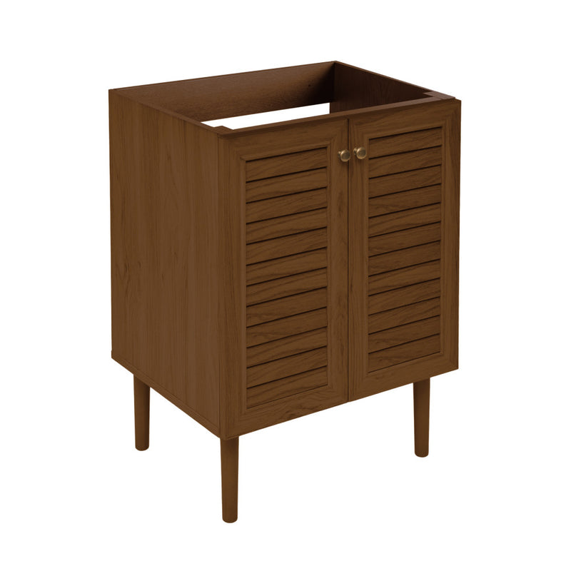 Bron 24" Freestanding Bathroom Vanity Cabinet without Top in Brown Oak