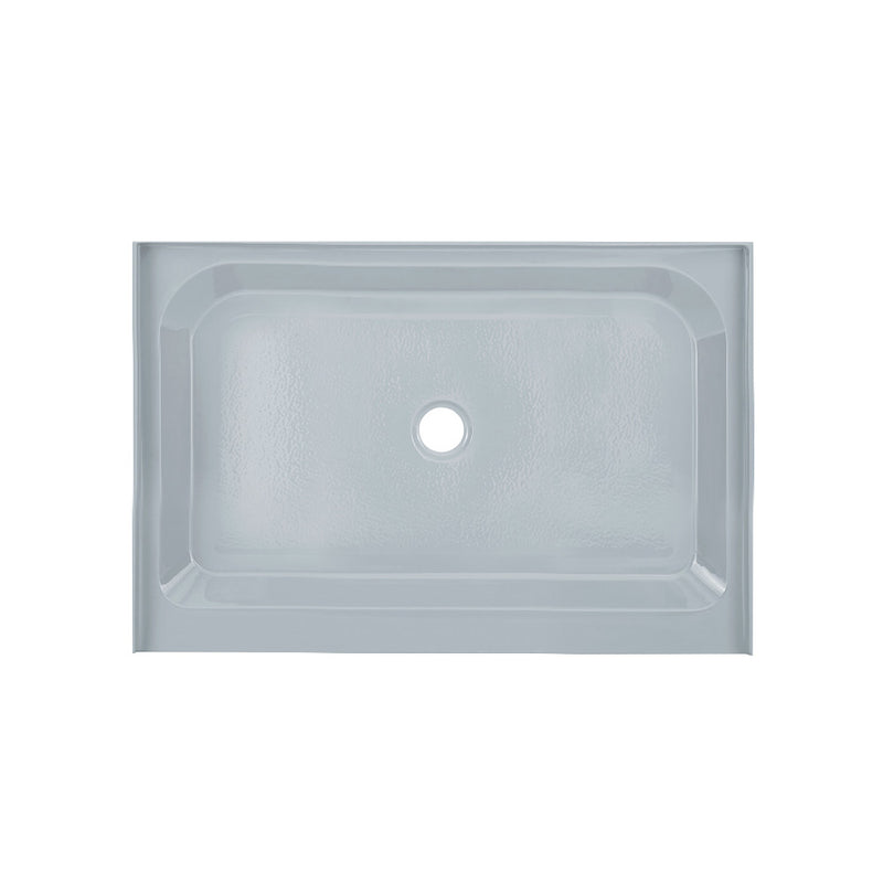 Voltaire 48" x 32" Single-Threshold, Center Drain, Shower Base in Gray