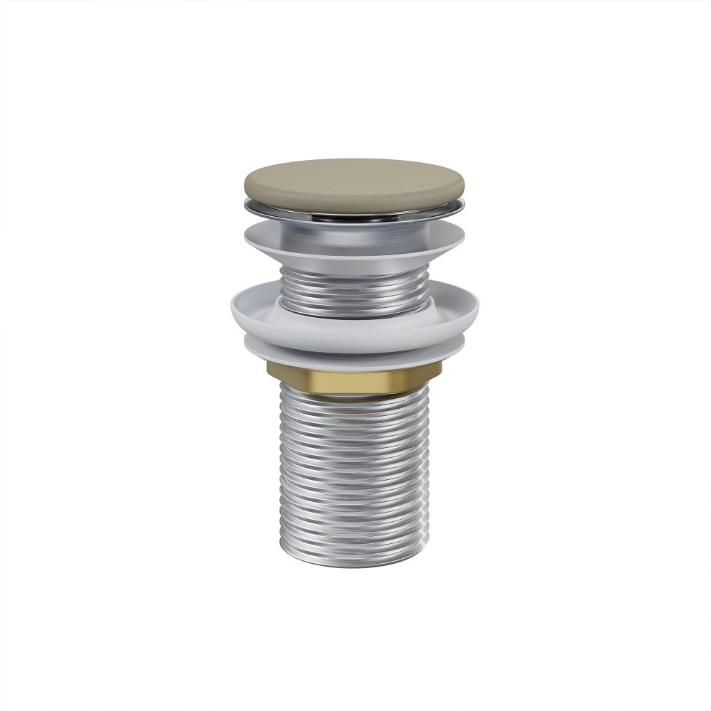 Lisse Concrete Bathroom Sink Non-Overflow Pop Up Drain in Matte Taupe