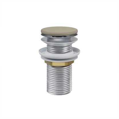 Lisse Concrete Bathroom Sink Non-Overflow Pop Up Drain in Matte Taupe