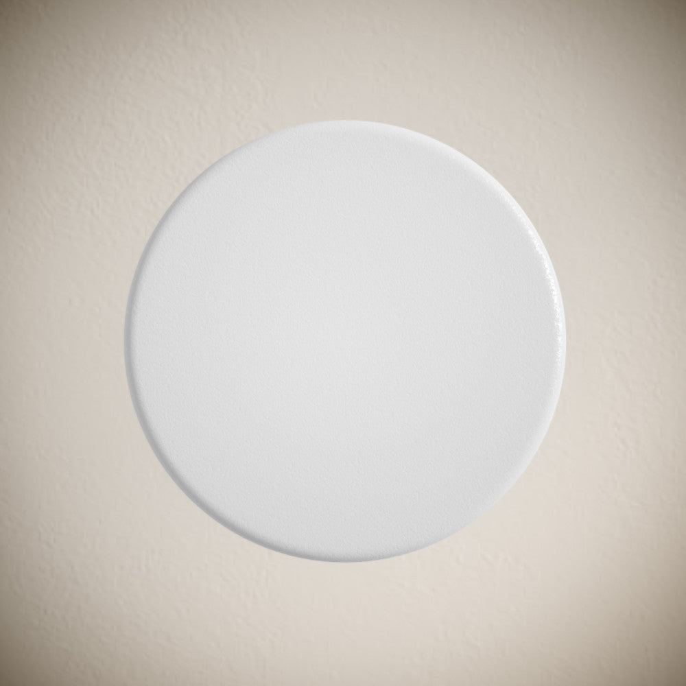 Lisse Concrete Bathroom Sink Non-Overflow Pop Up Drain in Matte White
