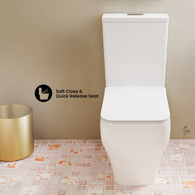 Nadar Two-Piece Square Toilet Dual-Flush 1.1/1.6 gpf