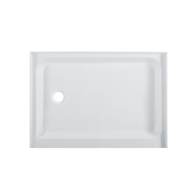 Voltaire 48" x 36" Acrylic White, Single-Threshold, Left Drain, Shower Base