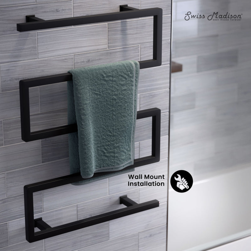 Voltaire 5-Bar Electric Towel Warmer in Matte Black