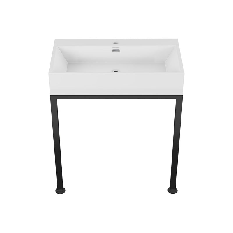 Concorde 30" Rectangle Console Sink with Matte Black Legs