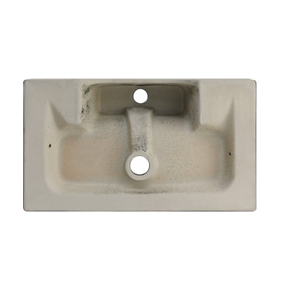 Claire 22" Rectangle Wall-Mount Bathroom Sink in Matte Black