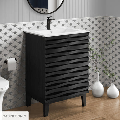 Cascade 24" Bathroom Vanity in Black Cabinet Only