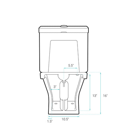Cache Two-Piece Elongated Toilet Dual-Flush 1.1/1.6 gpf