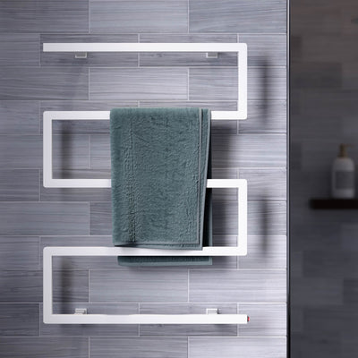 Voltaire 5-Bar Electric Towel Warmer in Matte White