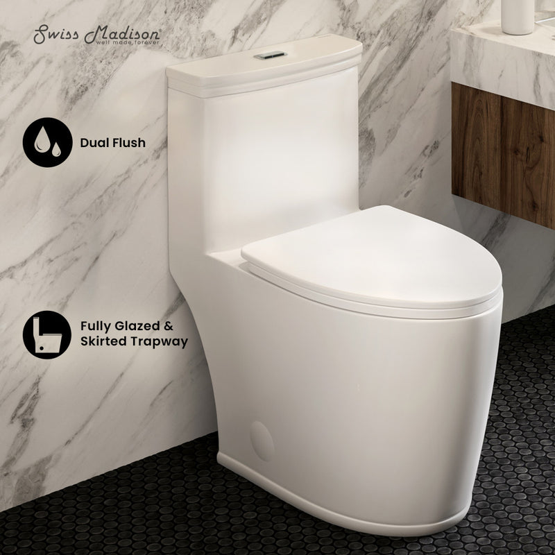 Beau One-Piece Elongated Toilet Dual-Flush 1.1/1.6 gpf