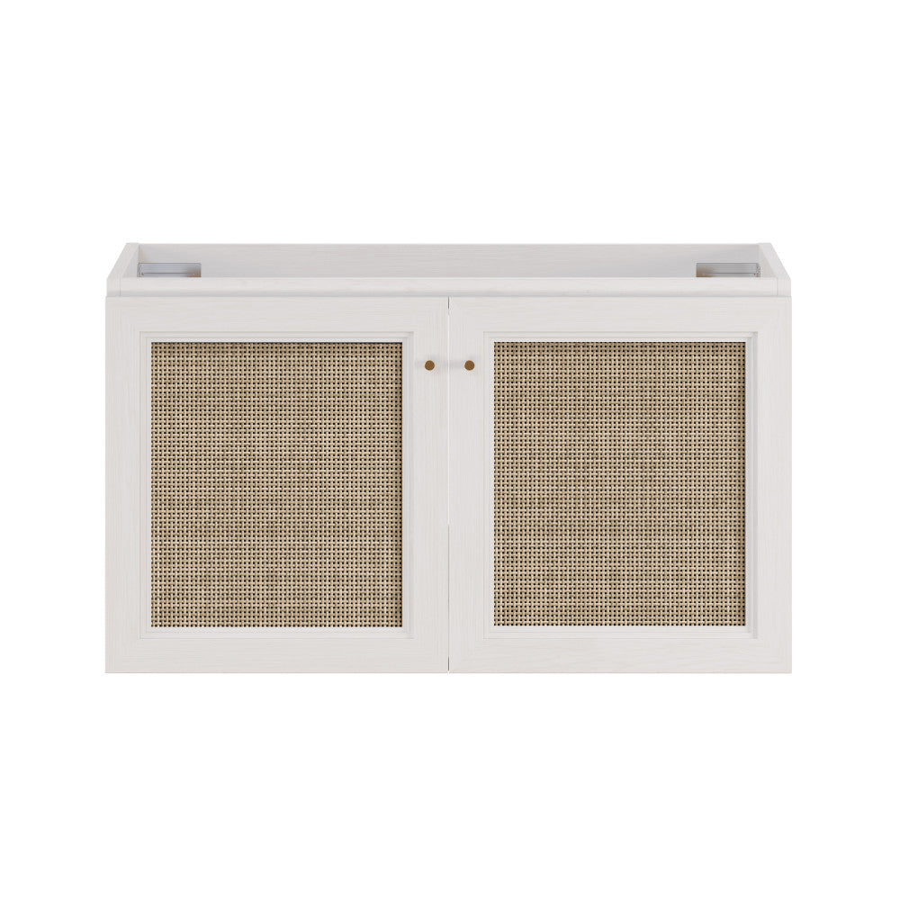 Classe 36" Wall-Mounted Bathroom Vanity in White Oak without Sink Top