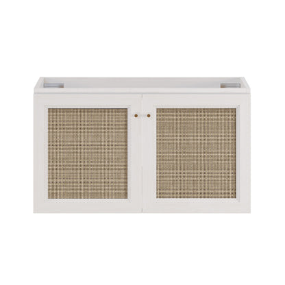 Classe 36" Wall-Mounted Bathroom Vanity in White Oak without Sink Top