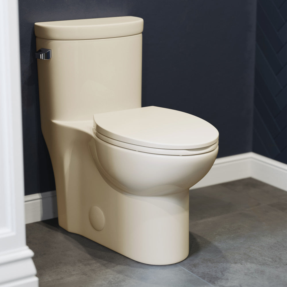 Sublime One-Piece Elongated Left Side Flush Handle Toilet in