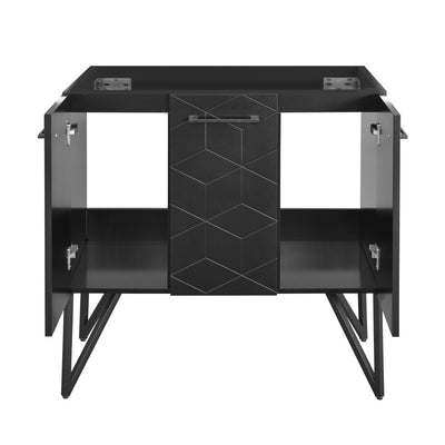 Annecy 36" Bathroom Vanity in Phantom Black - Cabinet Only