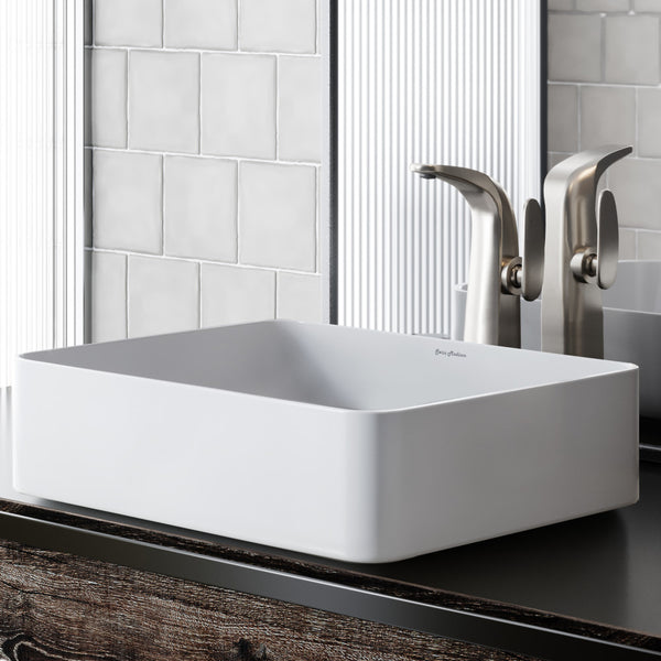 Concorde Rectangle Ceramic Vessel Sink – Swiss Madison - well made