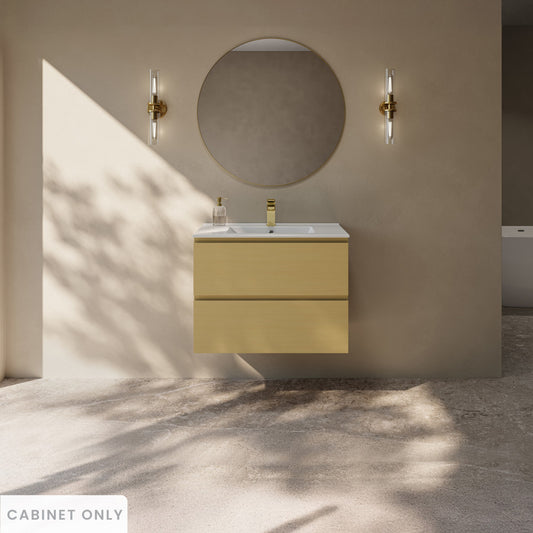 Liberte 30" Wall-Mounted Bathroom Vanity Cabinet without Top in Natural Oak