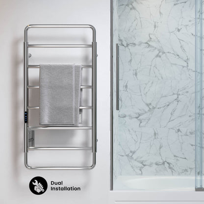 Ivy 8-Bar Electric Towel Warmer in Chrome
