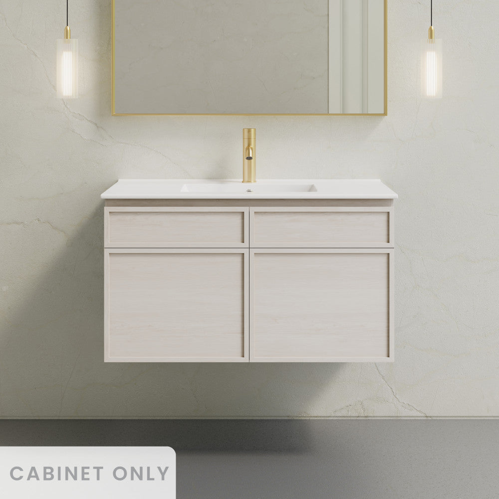 St. Tropez 36" Wall-Mounted Bathroom Vanity Cabinet without Top in White Oak