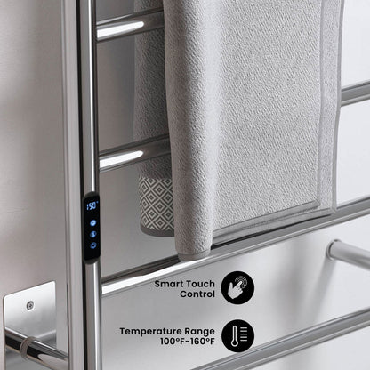 Ivy 8-Bar Electric Towel Warmer in Chrome