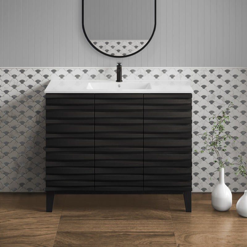 Cascade 36" Bathroom Vanity in Black