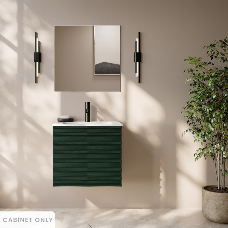 Cascade 24" Wall-Mounted Bathroom Vanity Cabinet without Top in Green Oak
