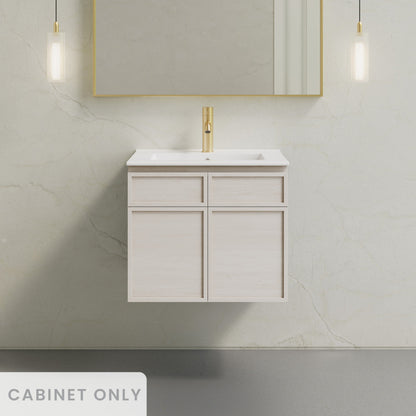 St. Tropez 24" Wall-Mounted Bathroom Vanity Cabinet without Top in White Oak