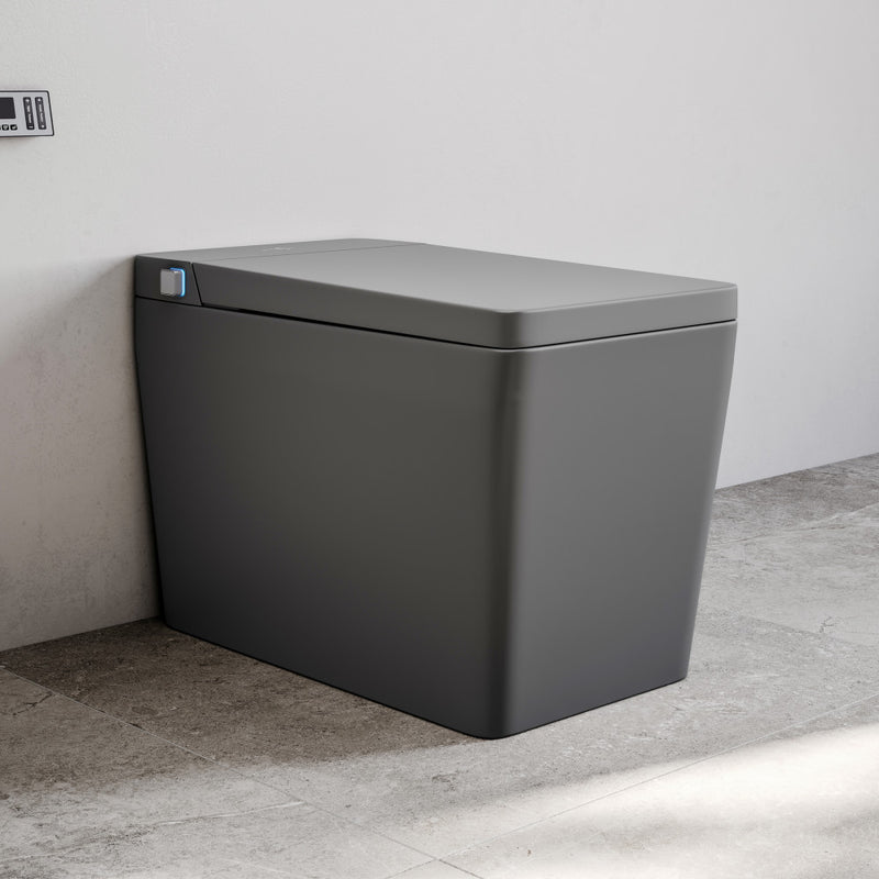 Concorde One Piece Smart Toilet 1.28 GPF in Matte Gray with Heated Bidet, Air Drying, Night Light, Foot Sensor